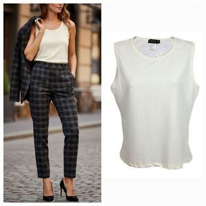 NEW Vintage Kors Michael Kors Layering Sleeveless Shell Tank Top in Ivory Size M